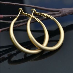 Matte Gold Gold Tone Earrings